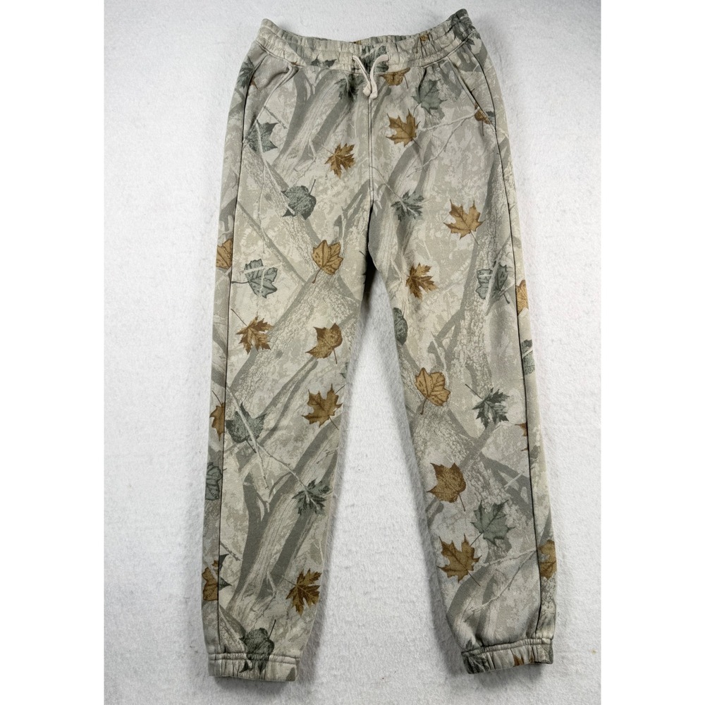 Abercrombie Kids Boys Camo Leaf Print Jogger Sweatpants Gray Brown Size 11/12